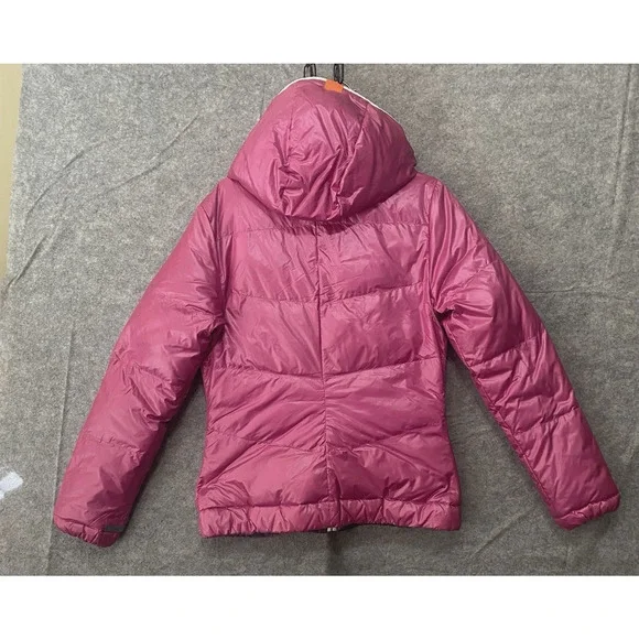 KJUS Backflip Reversible Down Jacket‎ Womens Sz L Pink Gray Pockets